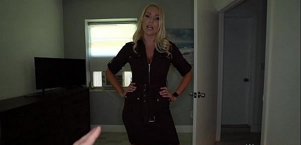  Slutty Step Mom Dresses Up As a Bad Cop For Step Son